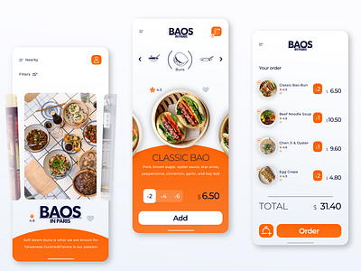 Food Delivery App // app delivery delivery service food and drink food app icon set mobile mobile design shipping ui ux