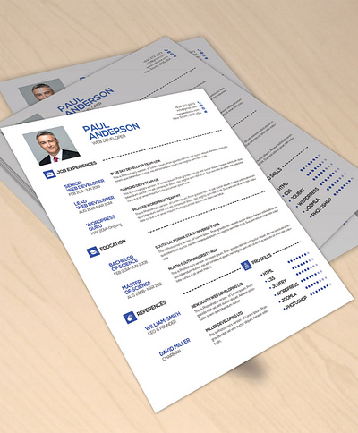 Resume Design banner graphic typography ui