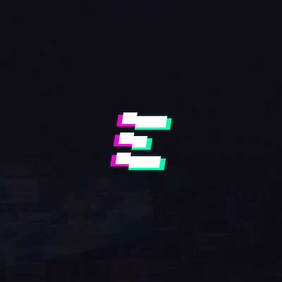E Glitch cyberpunk design futuristic gaming glitch icon lettermark logo minimal modern typography vector