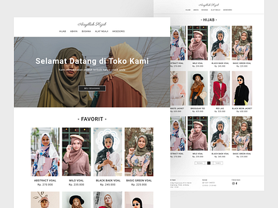 Arsyillah Hijab - Online Shop Web Design apparel bootstrap figma flat grid hijab minimal muslim online shop ui ui design ux ux design web web design website