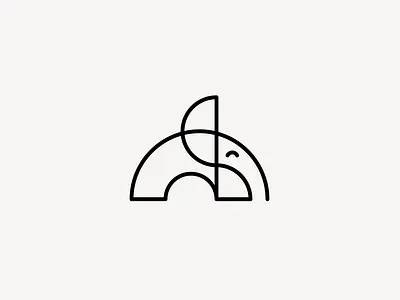 Elephant. Ver3. (Dumbo) animal design elephant geometric icon illustration lineart logo logodesign mark minimal symbol