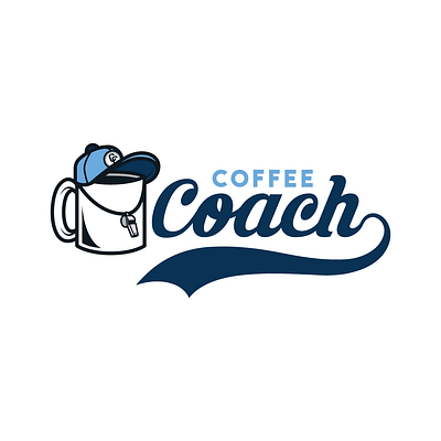 Coffee Coach - Logo + Wordmark badge branding coffee coffee culture design food icon illustration logo mascot mascot design mascot logo typography vector
