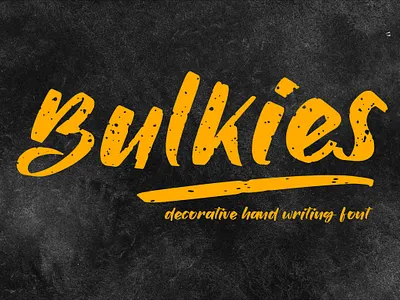 Bulkies [Textured Font] design font font awesome font bundle font design fonts illustration lettering typeface typography
