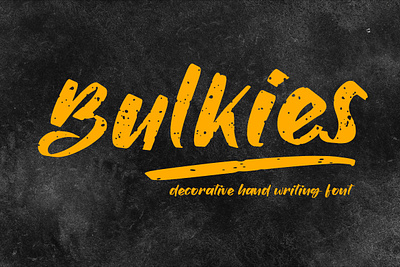 Bulkies [Textured Font] design font font awesome font bundle font design fonts illustration lettering typeface typography