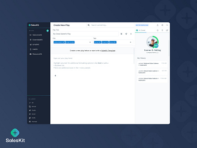 SalesKit Platform - Play Creation design onboarding teams template ui uiux uiuxdesign