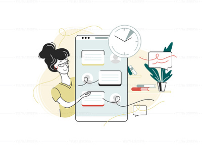 Illustration for web page character illustration ui vector webdesign