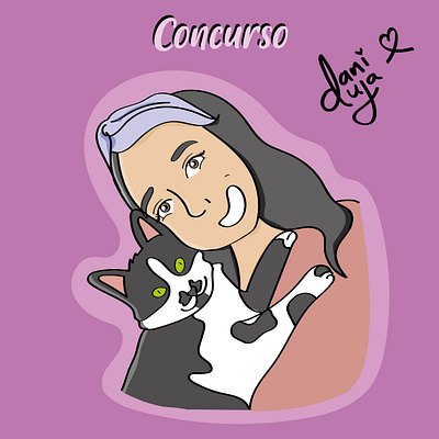 Ilustración retrato animation art branding design dibujo draw gato illustration illustrator iustracion type vector web