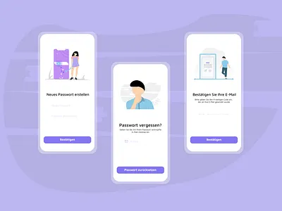 Feenland/ Cleaning Service/ Change Password Screen app design illustration minimal ui ux vector