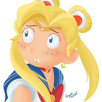 Sailor Moon - fanart anime cartoon cartoon character characterdesign digitalart digitalpainting drawing fanart illustration sailormoon