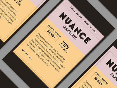 Nuance Dark Chocolate Bar brand identity branding branding design candy candy bar chocolate chocolate bar dark chocolate logo packaging