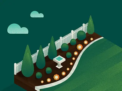 Scotts® ProVista™ Illustration design grass green illustration isometirc landscaping lawn scotts texture vector