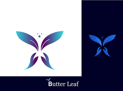 butter fly logo and leaf concept custom logo . butter fly logo. logo design