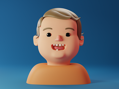 My baby Vince 3d 3d art baby blender blender3d cartoon character cycles illustration modeling