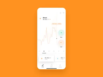 Hybrid Mobile app bitcoin blockchain branding buy crypto design hybrid ios mobile orange sell ui ux wallet