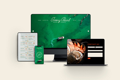 Ivory Pearl Branding branding creative agency logo logotype menu design restaurant branding