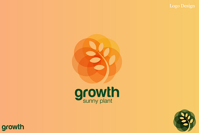 Growing plant logo animation branding custom logo . butter fly logo. design lettering logo typography ui ux vector