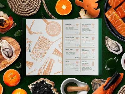 Ivory Pearl Branding branding cocktail creative agency design logo logotype menu design restaurant branding