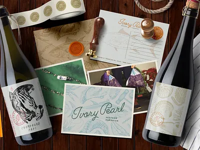 Ivory Pearl Branding branding cocktail creative agency design logo menu design restaurant branding
