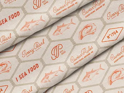 Ivory Pearl Branding branding creative agency illustration logo menu design pattern restaurant branding