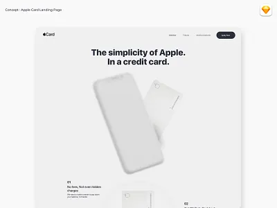 Apple credit card landing page apple apple watch applecard clay creditcard landingpage minimal mockup uidesign userinterface website white