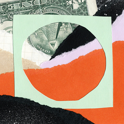 Collage Illustration collage money paper