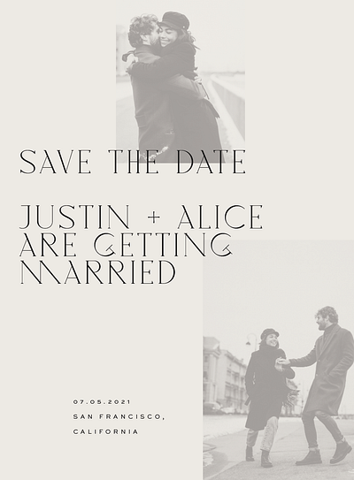 save the date concept invite typeface typography