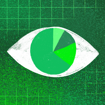 Marketing Metrics Illustration data eye funraise nonprofit pie chart