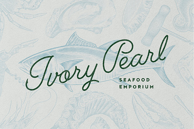 Ivory Pearl Logo branding cocktail creative agency logo logotype neon sign restaurant branding seafood