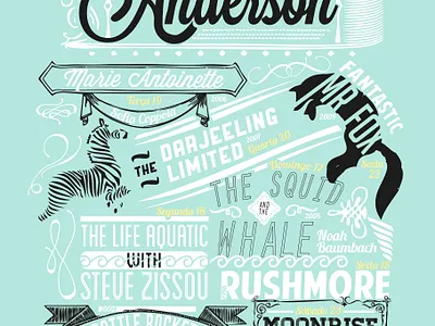 Wes Anderson Tribute - poster detail composition design fonts movie poster print typography wes anderson