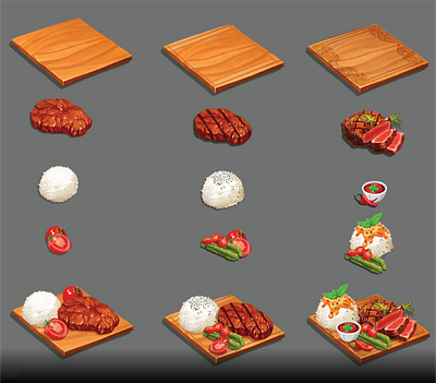 Match 3 Game game art items match 3