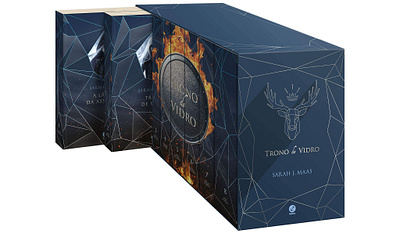 Box and book series design of "Trono de Vidro" book box design capa cover cover design editorial galera record livro publishing sarah j. maas throne of glass trono de vidro