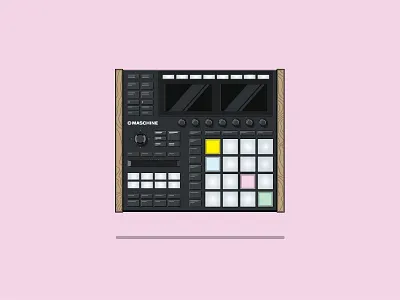 Maschine 7daysofsynths daw graphic desgin groovebox illustrator instruments maschine music synthesizer vector