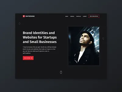 Personal Portfolio Landing Page freelance portfolio landing page portfolio site ui uidesignpatterns uitrends ux webdesign webflow website website design