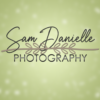 Sam Danielle Photography Logo branding design floral handdrawn illustration logo typography