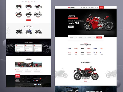 Motodeal Bike Dealership Website biker dealership landing page motodeal motor motorbike motorcycle motorsport ridoy ridoy rock ui user interface ux vehicle web web landing page web page website
