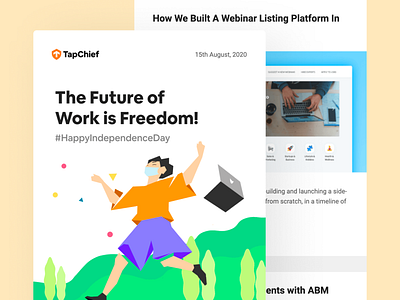 TapChief Newsletter: 15th August 2020 design email design illustraion newsletter design newsletter template remote work ui web design