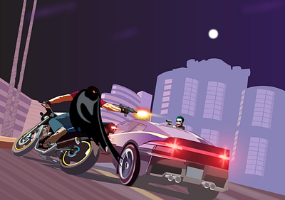 GTA Batman and Joker illustraion illustration illustrator