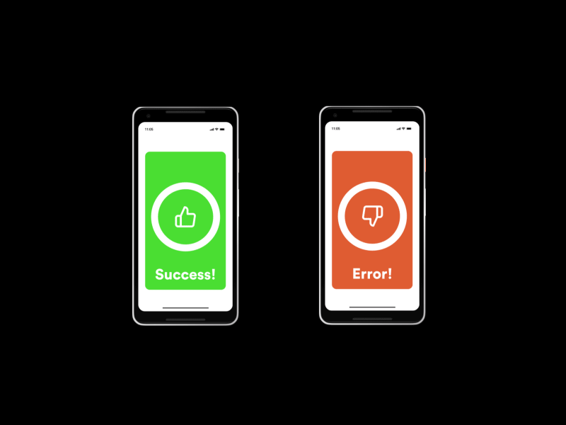 011 011 aftereffects animation dailyui dailyui011 design error figma gif mobile prototype prototype animation success ui ux