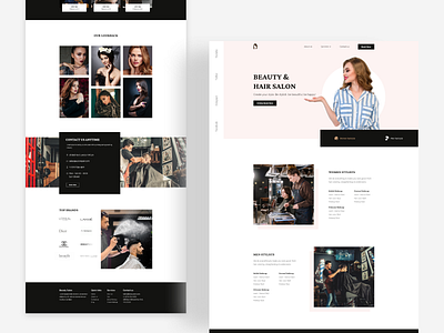 Beauty saloon website design homepage landingpage newlayout saloon uidesign