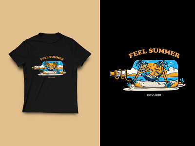 Feel Summer T-shirt art art design design illustration skull skull art skull illustration skulls tshirt summer