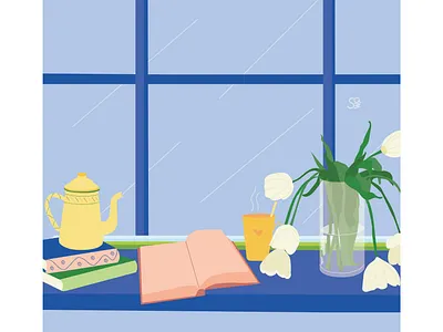 me time adobe illustration adobe illustrator book design digital illustration flat design flat illustration flatdesign flower illustration stilllife vector design