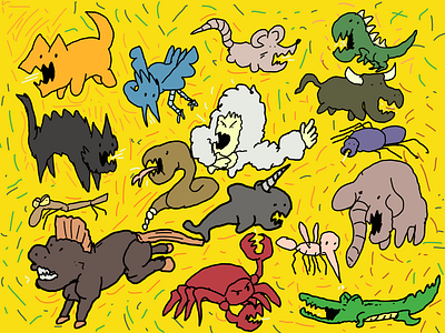 "Animels" animal design fun illustration