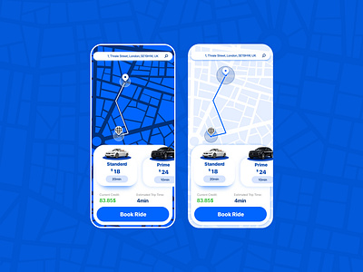 Doober adobexd blue car carservice uber uber design ui ui design userinterface