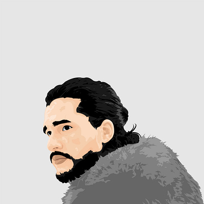 Jon Snow Vector Illustration 3pointcurve aegon corel draw fanart game of thrones graphicdesign illustration ilustrasi jon snow jonsnow stark vector art vectorart