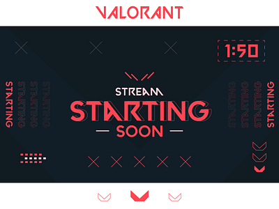 valorant Game Stream Starting Background Illustration black fiverr gamer gamerguy gaming geometric illustrator minimalist stream stream overlay streamer streamers streaming twitch twitch.tv youtube youtuber