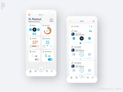 Media player UI Design app design iphone media minimalist mobile music player smarthome soft ui