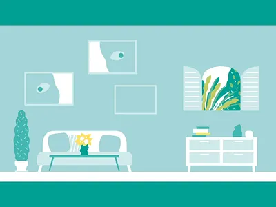 interior illustration landscape motiongraphics