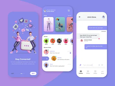 Messaging App app messaging app trending 2020 uiux
