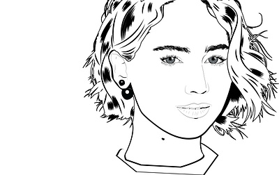 Line Art Portrait of Jennifer Lawrence illustrator cc illustrator design line art lineart portrait portrait art portrait illustration vector vector art vector illustration