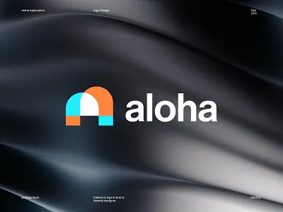 aloha logo exploration a a logo best loogs brand identity branding concept exploration futur futuristic gradient graphic design logo logo designer logo inspiration logos logotype mark metaverse logo modern logo tech